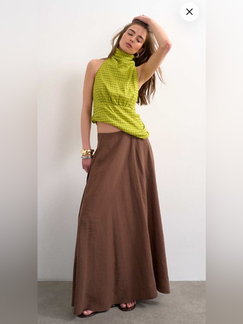 ASOS—Maxi A-Line Brown Women's Skirt